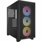 Corsair 3000D RGB AIRFLOW Mid-Tower PC Case - Black - Mid-tower - Black - Tempered Glass, Steel - 3 x Fan(s) Installed - ATX Motherboard Supported - 8 x Fan(s) Supported - 2 x Internal 3.5" Bay - 2 x Internal 2.5" Bay - 7x Slot(s) - 2 x USB(s) - 2 x USB 3.2 Gen 1 - 1 x Audio Out - Fan/Liquid Cooler