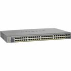 Netgear ProSafe GS752TP Ethernet Switch - 48 Ports - Manageable - Gigabit Ethernet - 10/100/1000Base-TX, 1000Base-X - 3 Layer Supported - Modular - 4 SFP Slots - 512.80 W Power Consumption - 380 W PoE Budget - Twisted Pair, Optical Fiber - PoE Ports - Rack-mountable - Lifetime Limited Warranty