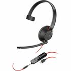 Poly Blackwire 5210 Headset - Mono - USB Type C, USB, Mini-phone (3.5mm) - Wired - 20 Hz - 20 kHz - On-ear - Monaural - Supra-aural - Noise Cancelling Microphone