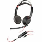 Poly Blackwire C5220 USB-C Headset +Inline Cable - Stereo - Mini-phone (3.5mm), USB Type C - Wired - 32 Ohm - 20 Hz - 20 kHz - On-ear - Binaural - 7.1 ft Cable - Noise Cancelling Microphone - Noise Canceling - Black