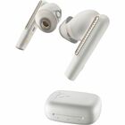Poly Voyager Free 60 UC M White Sand Earbuds+ BT700 USB-A Adapter + Basic Charge Case - Siri, Google Assistant - Stereo - True Wireless - Bluetooth - 98.4 ft - 20 Hz - 20 kHz - Earbud - Binaural - In-ear - Noise Canceling - White Sand