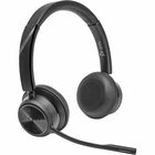 Poly Savi 7420 Office Stereo DECT 1920-1930 MHz Headset - Stereo - Wireless - Bluetooth/DECT - 590.6 ft - 20 Hz - 20 kHz - On-ear - Binaural - Supra-aural - Noise Cancelling Microphone - Noise Canceling - Black