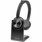 Poly Savi 7300 UC 7320 Headset - Microsoft Teams Certification - Stereo - Wireless - Bluetooth/DECT - 449.5 ft - 20 Hz - 20 kHz - On-ear, Over-the-head - Binaural - Supra-aural - Noise Cancelling Microphone - Noise Canceling - Black