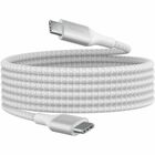 Belkin BoostCharge USB-C to USB-C Cable 240W - 6.6 ft USB-C Data Transfer Cable for MacBook, MacBook Air, MacBook Pro, Chromebook, Notebook, iPad, iPad Air, USB Device, Tablet, Smartphone, Gaming Console - First End: 1 x USB 2.0 Type C - Male - Second End: 1 x USB 2.0 Type C - Male - White, Metallic