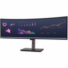 Lenovo ThinkVision P49w-30 49" Class Webcam Dual Quad HD (DQHD) Curved Screen LED Monitor - 32:9 - Raven Black - 49" Viewable - In-plane Switching (IPS) Technology - WLED Backlight - 5120 x 1440 - 1.07 Billion Colors - 350 cd/m - 4 ms - 60 Hz Refresh Rate - HDMI - DisplayPort - USB Hub, KVM Switch