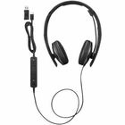 Lenovo Wired ANC Headset Gen 2 (Teams) - Microsoft Teams Certification - Stereo - USB Type C - Wired - 2.2 Kilo Ohm - 20 Hz - 20 kHz - On-ear, Over-the-head - Binaural - Ear-cup - 5.9 ft Cable - Noise Cancelling Microphone - Black