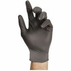 Stellar Plus Black Nitrile Examination Gloves - Abrasion Protection - Large Size - For Right/Left Hand - Nitrile - Black - Heavy Duty, Puncture Resistant, Tear Resistant, Abrasion Resistant, Powder-free, Non-sterile, Disposable, Textured, Latex-free - For Automotive, Food Service, Laboratory, Inspection, Industrial, Maintenance, Janitorial Use, Printing, Cosmetology, General Purpose, Examination, ... - 100 / Box - 6 mil (0.15 mm) Thickness - 9.50" (241.30 mm) Glove Length