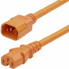 StarTech.com 6ft (1.8m) Heavy Duty PDU Power Cord, IEC 60320 C14 to C15, 15A 250V, 14AWG, Orange Power Cable, UL Listed Components - 10ft universal power cord with IEC 60320 C14 to C15 connectors; 250V at 15A; UL Listed components; Col 100% Copper Wire; Fire Rating: VW-1; 14AWG; Jacket Rating: SJT; Temp Range -4 to 221°F; Cable O.D.: 0.3in; TAA Compliant