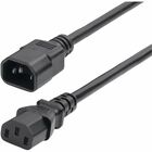 StarTech.com 1ft (0.3m) Power Extension Cord, IEC 60320 C14 to C13 PDU Power Cord, 10A 250V, 18AWG, UL Listed Components - 1ft universal power cord w/IEC 60320 C14 to C13 connectors; Rated to carry 250V at 10A; UL Listed components; Wire: 100% Copper; Fire Rating: VW-1; 18AWG; Jacket Rating: SJT; Temp Range: -4 to 221°F; Cable O.D.: 0.3in; TAA Compliant