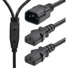 StarTech.com 6ft (1.8m) Power Cord Splitter, IEC 60320 C14 to 2x C13 AC Power Cable, 10A 250V, 18AWG, UL Listed Components - 6ft universal power cord Y splitter with IEC 60320 C14 to 2x C13 connectors; Rated to carry 250V at 10A; UL listed; 100% Copper Wire; Fire Rating: VW-1; 18AWG; Jacket Rating: SJT; Temp Range -4 to 221°F; Cable O.D.: 0.33in; TAA Compliant