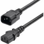 StarTech.com 6ft (1.8m) Power Extension Cord, IEC 60320 C14 to C13 PDU Power Cord, 13A 250V, 16AWG, UL Listed Components - 6ft universal power cord with IEC 60320 C14 to C13 connectors; Rated to carry 250V at 13A; UL Listed components; Wire: 100% Copper; Fire Rating: VW-1; 16AWG; Jacket Rating: SJT; Temp Range: -4 to 221°F; Cable O.D.: 0.33in; TAA Compliant