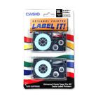 Casio EZ-Label Printer Tape Cartridges - 45/64" Length - Dye Sublimation - Clear - 2 / Pack