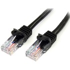 StarTech.com 6 ft Black Snagless Cat 5e UTP Patch Cable - Make Fast Ethernet network connections using this high quality Cat5e Cable, with Power-over-Ethernet capability - 6ft Cat5e Patch Cable - 6ft Cat 5e patch cable - 6ft Cat5e Patch Cord - 6ft RJ45 Patch Cable - 6ft Snagless Patch Cable