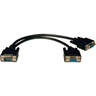 Tripp Lite 1ft VGA Monitor Y Splitter Cable HD15 M/2xF 1' - HD-15 Female - HD-15 Male - 30.48cm