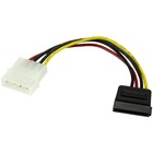 Star Tech.com 6in 4 Pin LP4 to SATA Power Cable Adapter - Power a Serial ATA hard drive from a conventional LP4 power supply connection - LP4 to sata adapter - LP4 to sata power - 4 pin to sata power - 6in LP4 to sata cable - lp4 to sata