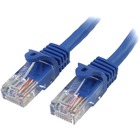 StarTech.com 1 ft Blue Cat5e Snagless RJ45 UTP Patch Cable - 1ft Patch Cord - Make Fast Ethernet network connections using this high quality Cat5e Cable, with Power-over-Ethernet capability - 1ft Cat 5e Cable - Ethernet Cable - 1 ft Blue Cat5e Snagless RJ45 UTP Patch Cable - 24 AWG / 100% Copper / 50-micron Gold Connectors