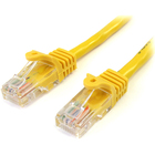 StarTech.com 6 ft Yellow Cat5e UTP Snagless Patch Cable - Category 5e - 6 ft - 1 x RJ-45 Male - 1 x RJ-45 Male - Yellow