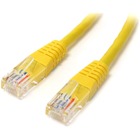 StarTech.com 10 ft Yellow Molded Cat5e UTP Patch Cable - Make Fast Ethernet network connections using this high quality Cat5e Cable, with Power-over-Ethernet capability - 10ft Cat5e Patch Cable - 10ft Cat 5e Patch Cable - 10ft Cat5e Patch Cord - 10ft Molded Patch Cable - 10ft RJ45 Patch Cable