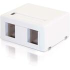 C2G 2 Socket Keystone Jack Surface Mounting Box - 2 x Socket(s) - White