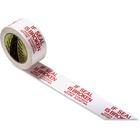 Scotch Preprinted Message Seal Broken Tape - 109 yd (99.7 m) Length x 1.88" (47.8 mm) Width - 1.90 mil (0.05 mm) Thickness - 3" Core - 1 Roll - White, Red