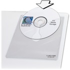 C-Line Self-Adhesive CD/DVD Poly Holders - 1 x CD/DVD Capacity - Clear - Polypropylene - 10 / Pack