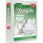 Cardinal Xtralife ClearVue Locking Slant-D Binders - 2" Binder Capacity - Letter - 8 1/2" x 11" Sheet Size - 540 Sheet Capacity - 2 1/2" Spine Width - 3 x D-Ring Fastener(s) - 2 Inside Front & Back Pocket(s) - Polyolefin - White - 567 g - Non-stick, Locking Ring, PVC-free, Clear Overlay, Cold Resistant, Crack Resistant - 1 Each