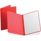 Oxford Letter Recycled Report Cover - 1/2" Folder Capacity - 8 1/2" x 11" - Leatherette - Red - 10% Recycled - 25 / Box
