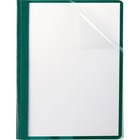 Oxford Letter Recycled Report Cover - 8 1/2" x 11" - 100 Sheet Capacity - 3 x Tang Fastener(s) - 1/2" Fastener Capacity for Folder - Leatherette - Hunter Green - 10% Recycled - 25 / Box