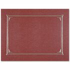 Geographics Letter, A4 Recycled Certificate Holder - 8 1/2" x 11" , 10" x 8" , 8 17/64" x 11 11/16" - Linen - Burgundy - 30% Recycled - 6 / Pack