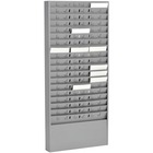 MMF Time Card 54 Pocket Message Racks - 54 Compartment(s) - 5" (127 mm) - 30" Height x 13.6" Width x 2" Depth - Interlockable, Sturdy, Heavy Duty, Chip Resistant, Scratch Resistant - 20% Recycled - Gray - Steel, Aluminum - 1 Each