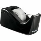 Scotch Two-tone Desktop Office Tape Dispenser - Holds Total 1 Tape(s) - 1" (25.40 mm) Core - Refillable - Non-skid Base - Black - 1 Each