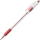 Pentel R.S.V.P. Ballpoint Stick Pens - Medium Pen Point - 1 mm Pen Point Size - Refillable - Red - Clear Barrel 