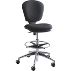 Safco Metro Extended Height Chair - Black Acrylic Seat - 5-star Base - 18.3" Seat Width x 17" Seat Depth - 26" Width x 26" Depth x 49" Height - 1 / Each