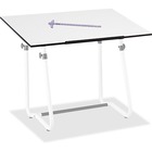 Safco Vista Drawing Table Base - 46" Height x 35" Width x 29" Depth - White