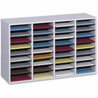 Safco Adjustable Shelves Literature Organizers - 36 Compartment(s) - Compartment Size 2.50" (63.50 mm) x 9" (228.60 mm) x 11.50" (292.10 mm) - 24" Height x 39.4" Width x 11.8" Depth - Gray - Wood - 1 Each