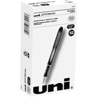 uniball™ Jetstream Ballpoint Pens - Medium Pen Point - 1 mm Pen Point Size - Black Pigment-based Ink - Black Stainless Steel Barrel - 1 Each