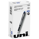 uniball™ Jetstream Ballpoint Pens - Medium Pen Point - 1 mm Pen Point Size - Blue Pigment-based Ink - Black Stainless Steel Barrel - 1 Each