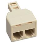 Softalk Duplex Telephone Adapter - 1 Pack - 1 x RJ-11 Phone Male - 2 x RJ-11 Phone Female - Beige