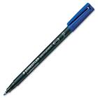 Staedtler Lumocolor Permanent Pen 318 - Fine Marker Point - 0.6 mm Marker Point Size - Blue - Black Polypropylene Barrel - 1 Each