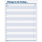 TOPS Things To Do Today Pad - 100 Sheet(s) - 11" (27.9 cm) x 8 1/2" (21.6 cm) Sheet Size - White - White Sheet(s) - Blue Print Color - 1 / Pad