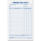 TOPS Weekly Handwritten Time Cards - Ring Binder - 4.25" (107.95 mm) x 6.75" (171.45 mm) Sheet Size - 2 x Holes - Yellow - 100 / Pack