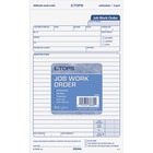 TOPS Carbonless 3-Part Job Work Order Forms - 3 PartCarbonless Copy - 5 1/2" x 8 1/2" Sheet Size - Assorted Sheet(s) - Black Print Color - 50 / Pack