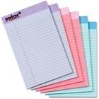TOPS Prism Plus Legal Pads - Jr.Legal - 50 Sheets - 0.28" Ruled - 16 lb Basis Weight - Jr.Legal - 5" x 8" - Assorted Paper - Perforated, Hard Cover, Rigid, Easy Tear - 6 / Pack