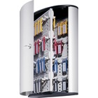 DURABLE 72-Key Brushed Aluminum Key Cabinet - 11.9" x 4.8" x 15.8" - 1 x Door(s) - Security Lock - Silver - Aluminum