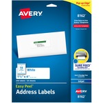 Avery&reg; Easy Peel(R) Address Labels, Sure Feed(TM) Technology, Permanent Adhesive, 1-1/3"" x 4"" , 350 Labels (8162)