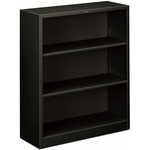 HON Brigade Steel Bookcase | 3 Shelves | 34-1/2""W | Black Finish