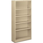 HON Brigade Steel Bookcase | 5 Shelves | 34-1/2""W | Putty Finish