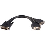 StarTech.com 8in LFH 59 Male to Dual Female VGA DMS 59 Cable - 2 x HD-15 Female Video - 1 x DMS-59 Male