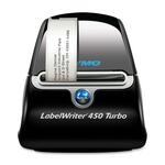 Sanford LabelWriter 450 Turbo Thermal Transfer Printer - Monochrome - Label Print - USB - Black, Silver