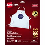 Avery&reg; Printable Fabric, 8-1/2" x 11" , Inkjet Printers, 5 Sheets (3384)